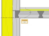 Napojení na vodorovné konstrukce (strop), skládaný strop z pórobetonu