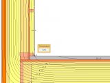 Obvodová stěna u základu, řešení s provětrávanou mezerou, LVL nosník