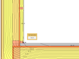 Obvodová stěna u základu, řešení s provětrávanou dutinou, podlaha z I-nosníků s bodovou podpěrou