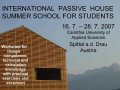 Letní škola o pasivních domech v Rakousku